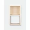 Home Basics Open And Enclosed 2 Cube MDF Storage Organizer, Oak Storage & Organization