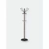 Home Basics 16 Hook Free Standing Coat Rack With Sandstone Base, Brown Storage & Organization