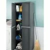 Home Basics Sterilite 4 Shelf Cabinet Grey Storage & Organization