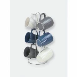 Home Basics 11 Oz. 6-Piece Diamond Mug Set Drinkware