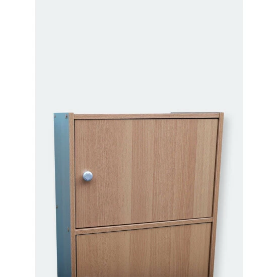 Home Basics 3 Cube Wood Cabinet, Natural Furniture - Image 4