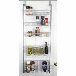 Home Basics Over The Door Kitchen Pantry Organizer - Silver Tools & Accessories