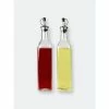 Home Basics Leak Proof Easy Pour Oil And Vinegar Bottle, (Set Of 2), Clear Tools & Accessories