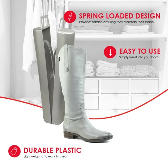 Home Basics Boot Shapers, (Pack Of 2) - Silver Tools & Accessories - Image 2