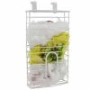 Home Basics Over The Cabinet Plastic Bag Organizer Storage & Organization White