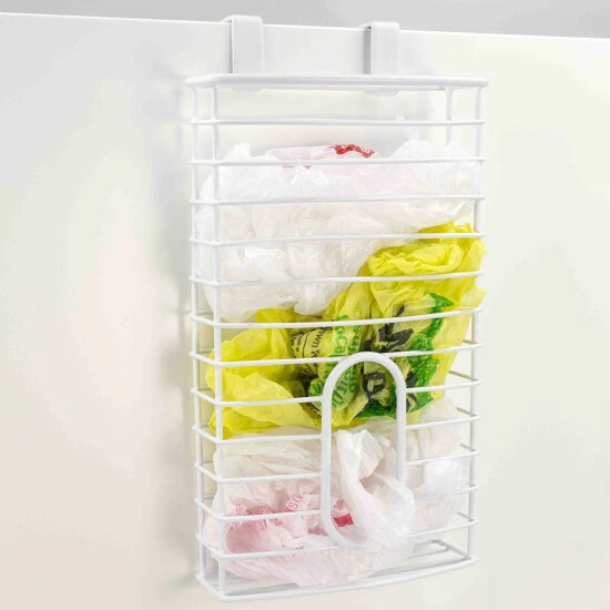 Home Basics Over The Cabinet Plastic Bag Organizer Storage & Organization White - Image 2