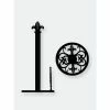 Home Basics Cast Iron Fleur De Lis Paper Towel Holder, Black Tools & Accessories