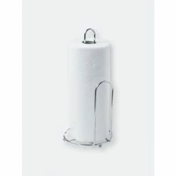 Home Basics Chrome Collection Free Standing Paper Towel Holder With Easy-Tear Arm, Chrome Tools & Accessories