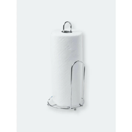 Home Basics Chrome Collection Free Standing Paper Towel Holder With Easy-Tear Arm, Chrome Tools & Accessories