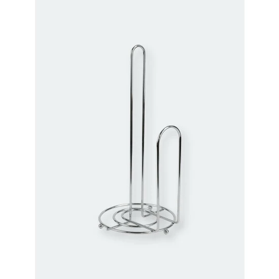 Home Basics Chrome Collection Free Standing Paper Towel Holder With Easy-Tear Arm, Chrome Tools & Accessories - Image 3