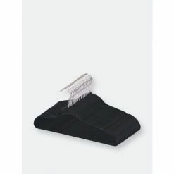 Home Basics Velvet Hanger, (Pack Of 25), Black Storage & Organization