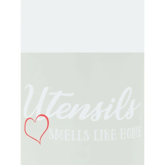 Home Basics Utensils Smell Like Home Metal Cutlery Holder With Steel Rim, White Tools & Accessories - Image 3