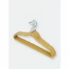 Home Basics Slip-Proof Snag-Free Ultra Slim Velvet Hanger With Rotating Steel Hook, (Pack Of 10), Camel Storage & Organization