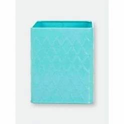 Home Basics Tin Utensil Holder, Turquoise Storage & Organization