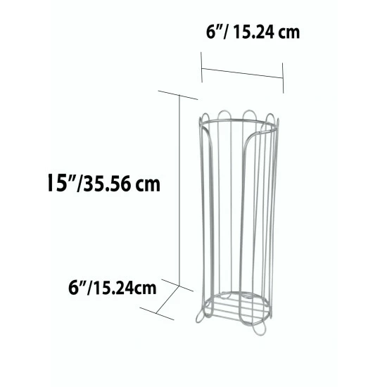 Home Basics Satin Nickel Tissue Holder Bath Accessories - Image 6