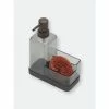 Home Basics 13.5 Oz. Plastic Soap Dispenser With Sponge Compartment, Bronze Bath Accessories