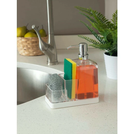 Home Basics Soap Dispenser Organizer Bath Accessories - Image 2