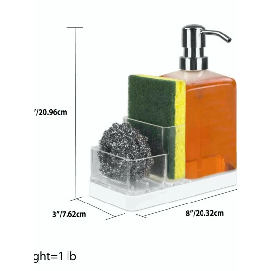 Home Basics Soap Dispenser Organizer Bath Accessories - Image 3