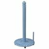 Home Basics Sunflower Free-Standing Cast Iron Paper Towel Holder With Dispensing Side Bar - Blue Bath Accessories