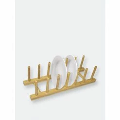 Home Basics Bamboo Dish Rack Tools & Accessories
