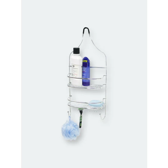 Home Basics Chrome Plated Steel Flat Wire Shower Caddy Bath Accessories