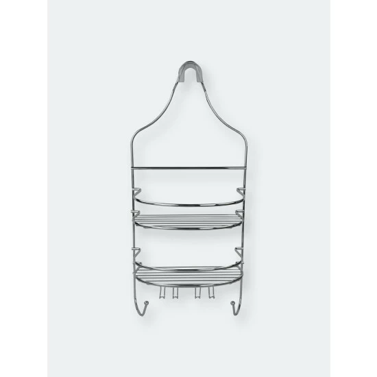 Home Basics Chrome Plated Steel Flat Wire Shower Caddy Bath Accessories - Image 7