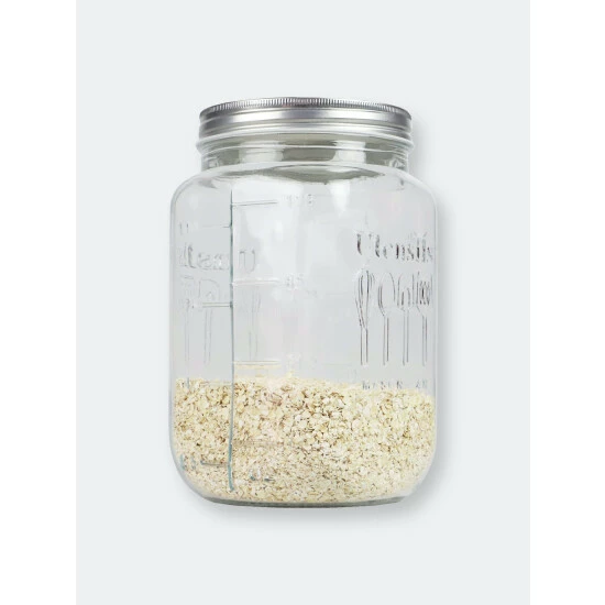 Home Basics 153.6 Oz. X-Large Glass Mason Canister Jar, Clear Storage & Organization - Image 3