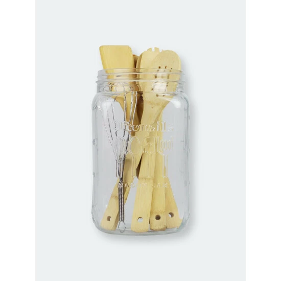 Home Basics 153.6 Oz. X-Large Glass Mason Canister Jar, Clear Storage & Organization - Image 4