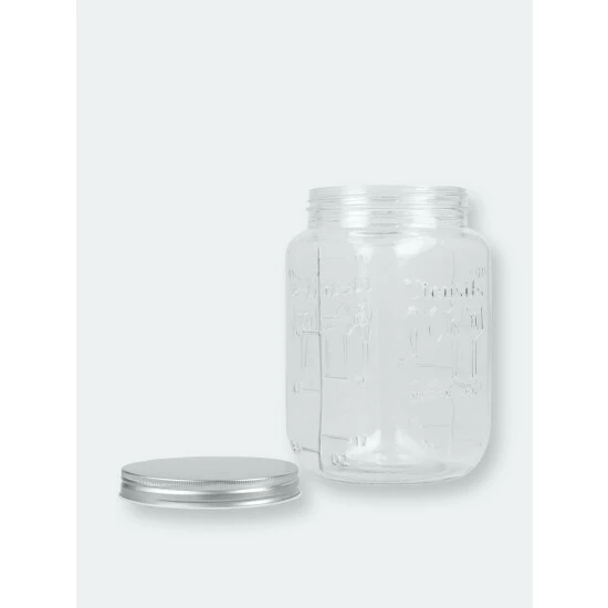 Home Basics 153.6 Oz. X-Large Glass Mason Canister Jar, Clear Storage & Organization - Image 5