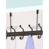 Home Basics Over The Door 5 Hook Hanging Rack, Bronze Storage & Organization