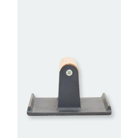 Home Basics Cast Iron Bacon Press With Wood Handle, Black Tools & Accessories - Image 5