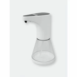 Home Basics 450 Ml. Automatic Compact Countertop Soap Dispenser, White Bath Accessories