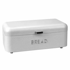 Home Basics Soho Metal Bread Box - White Tools & Accessories Default Title