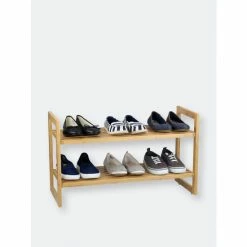 Home Basics Bamboo Shoe Rack Storage & Organization