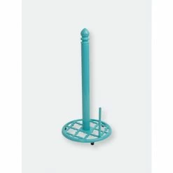 Home Basics Lattice Collection Cast Iron Paper Towel Holder, Turquoise Tools & Accessories